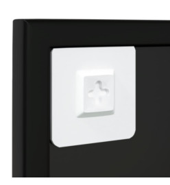 Miroir mural noir 80x60 cm métal