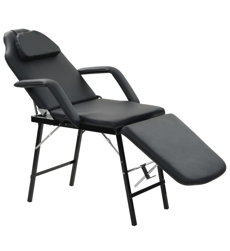 Fauteuil de massage pour traitement facial Simili-cuir Noir