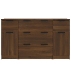 Ensemble de buffets 3 pcs Chêne marron Bois d'ingénierie