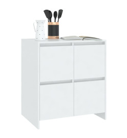 Buffets 2 pcs Blanc 70x41x75 cm Aggloméré