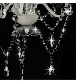 Lustre avec perles Blanc Rond 3 x E14