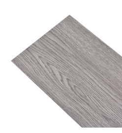 Planche de plancher PVC autoadhésif 5,02 m² 2 mm Gris foncé