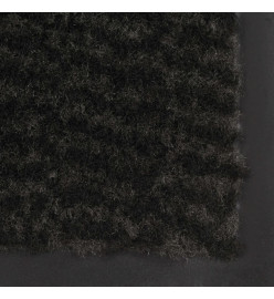 Paillassons rectangulaires 2 pcs 80 x 120 cm Noir