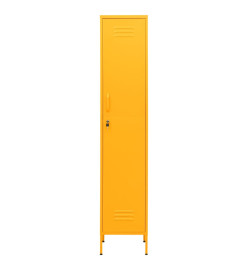 Armoire à casiers Jaune moutarde 35x46x180 cm Acier