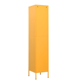 Armoire à casiers Jaune moutarde 35x46x180 cm Acier