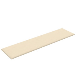 Panneaux muraux 12 pcs Crème 60x15 cm Tissu 1,08 m²