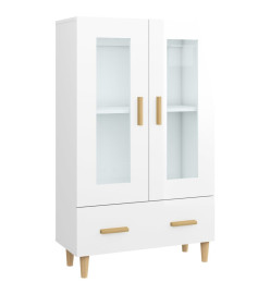 Buffet Blanc brillant 70x31x115 cm Bois d'ingénierie