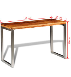 Table de salle à manger et pieds en acier Bois