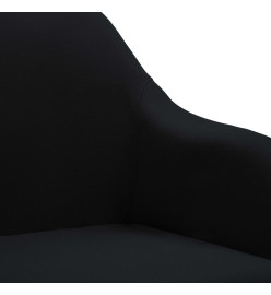 Chaise pivotante de salle à manger Noir Tissu