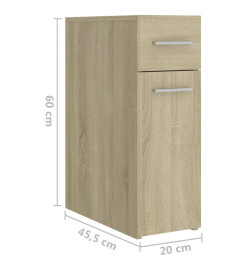 Armoire d'apothicaire Chêne sonoma 20x45,5x60 cm Aggloméré