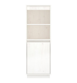 Buffet Blanc 37x34x110 cm Bois massif de pin