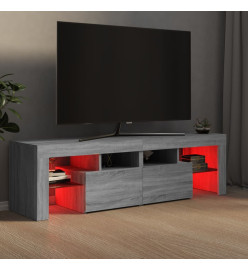 Meuble TV avec lumières LED Sonoma gris 140x36,5x40 cm