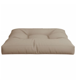 Coussin de palette taupe 70x70x12 cm tissu