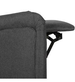 Fauteuil de massage inclinable Gris foncé Tissu