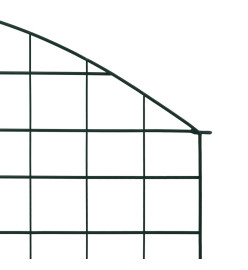 Ensemble de clôture de jardin arquée 77,5x78,5 cm vert