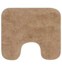 Tapis de salle de bain 2 pcs Tissu Beige