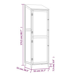 Remise de jardin 55x52x174,5 cm Bois de sapin solide