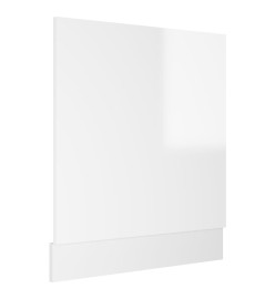 Panneau de lave-vaisselle Blanc brillant 59,5x3x67 cm Aggloméré