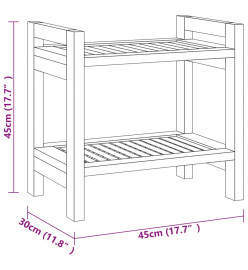 Banc de douche 45x30x45 cm Bois massif de teck