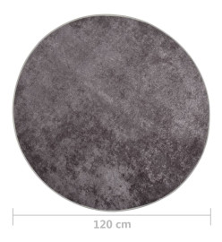 Tapis lavable antidérapant φ120 cm Gris