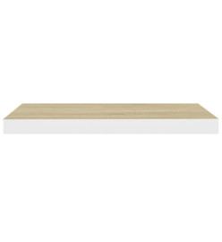 Étagères flottantes 4 pcs Chêne et blanc 60x23,5x3,8 cm MDF