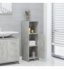 Armoire de salle de bain Gris béton 30x30x95 cm Aggloméré