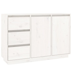 Buffet Blanc 111x34x75 cm Bois massif de pin