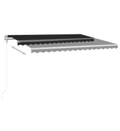 Auvent automatique et capteur de vent LED 450x350 cm Anthracite