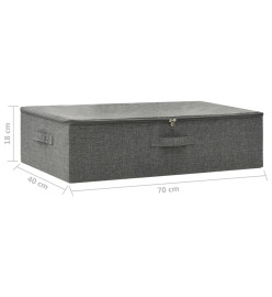 Boîte de rangement Tissu 70x40x18 cm Anthracite