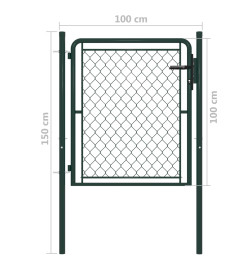 Portillon Acier 100x100 cm Vert