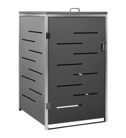 Abri pour poubelle 69x77,5x115 cm Inox