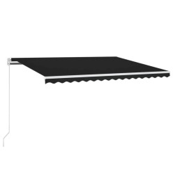 Auvent automatique et capteur de vent/LED 450x300 cm Anthracite