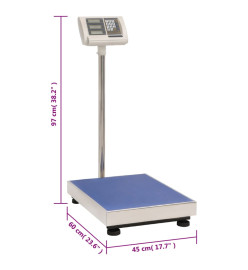 Balance à plate-forme numérique 300 kg Batterie rechargeable