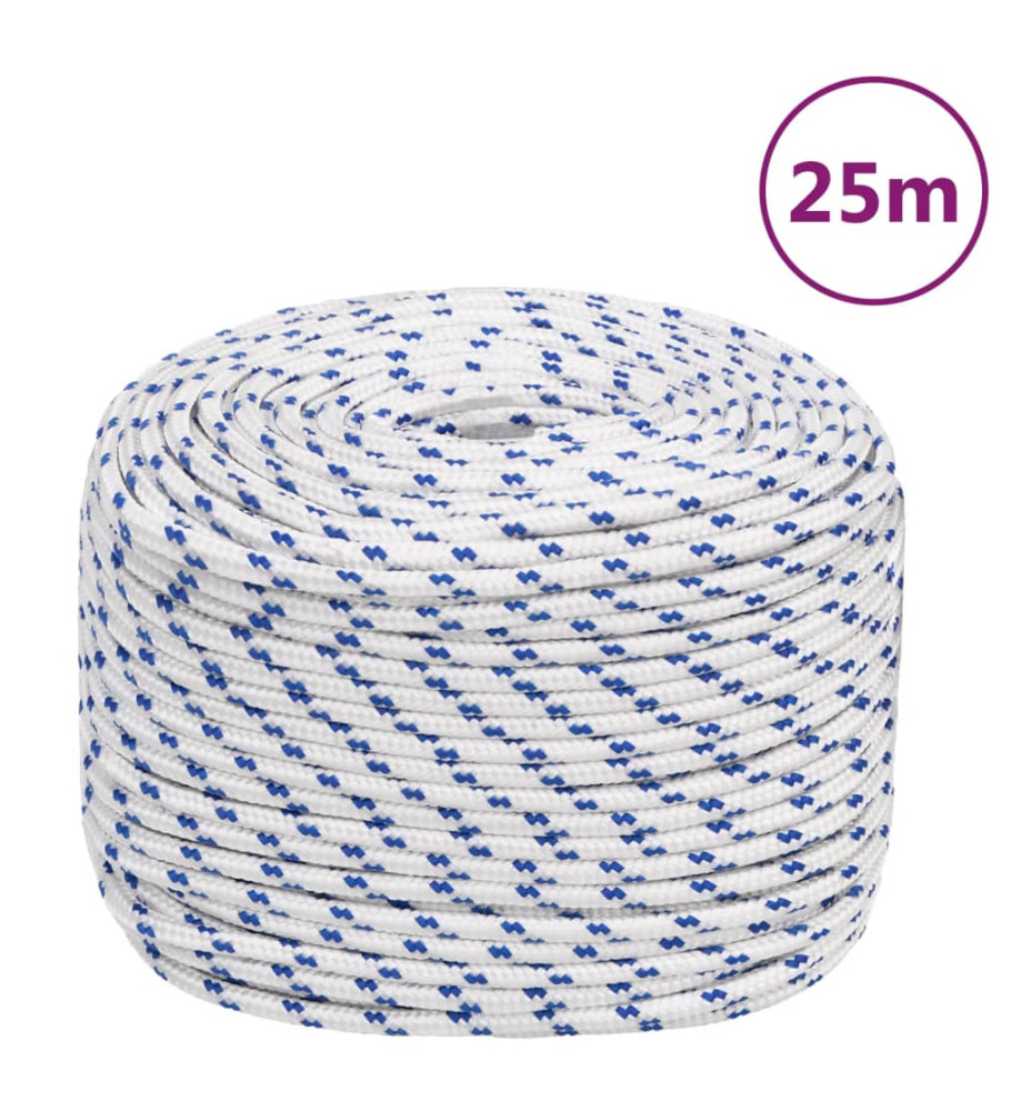 Corde de bateau Blanc 10 mm 25 m Polypropylène