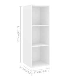 Ensemble de meuble TV 2 pcs Blanc Aggloméré