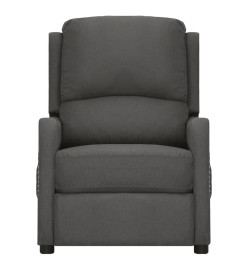 Fauteuil de massage inclinable Gris foncé Tissu