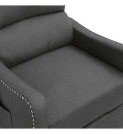 Fauteuil de massage inclinable Gris foncé Tissu