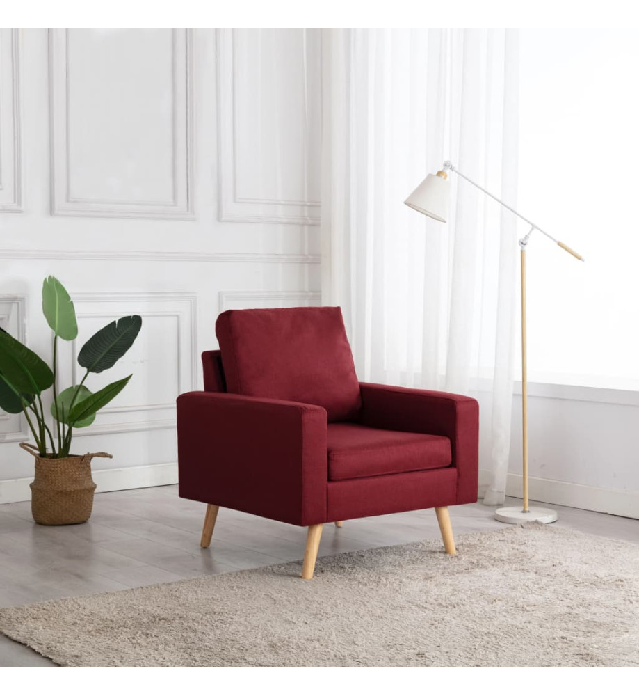 Fauteuil Rouge bordeaux Tissu