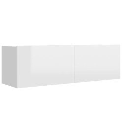 Meubles TV 3 pcs Blanc brillant Aggloméré