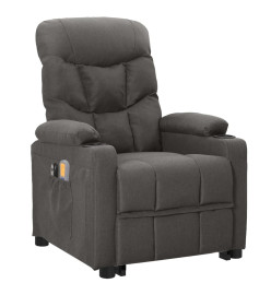 Fauteuil de massage inclinable Gris foncé Tissu