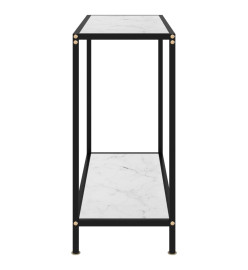 Table console Blanc 80x35x75 cm Verre trempé