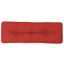 Coussin de palette rouge 120x40x12 cm tissu