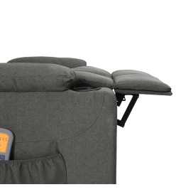 Fauteuil électrique de massage Gris foncé Tissu