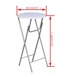 Table de bar 4 pcs avec dessus de table en MDF Blanc