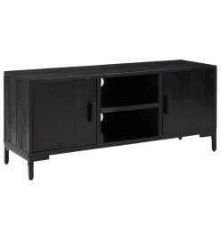 Meuble TV Noir 110x35x48 cm Bois de pin massif