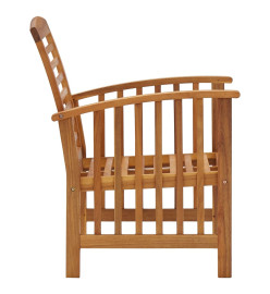 Chaises de jardin 2 pcs Bois d'acacia massif