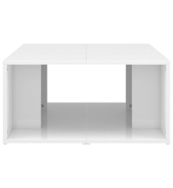 Tables basses 4 pcs Blanc brillant 33x33x33 cm Aggloméré