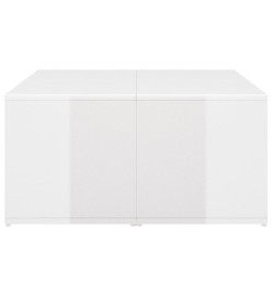 Tables basses 4 pcs Blanc brillant 33x33x33 cm Aggloméré