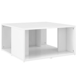 Tables basses 4 pcs Blanc brillant 33x33x33 cm Aggloméré