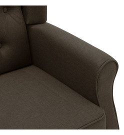 Fauteuil de massage avec repose-pied Marron Tissu